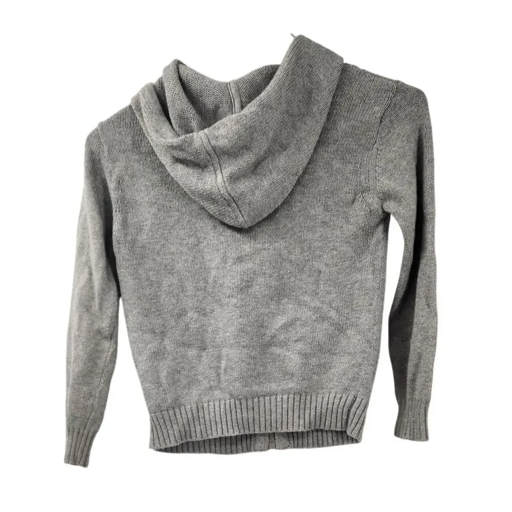 CHILDREN'S PLACE Gray Zip Up Cardigan Sweater Girls Size Small S 5 / 6